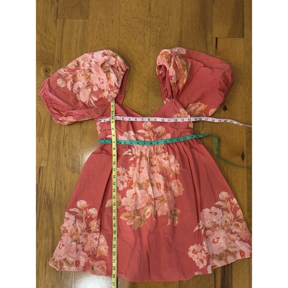 Free People Women Peony Babydoll Dress Femme Combo Orange Pink Size Medium - Picture 6 of 7